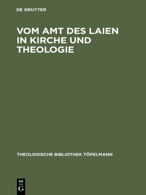 cover image of Vom Amt des Laien in Kirche und Theologie